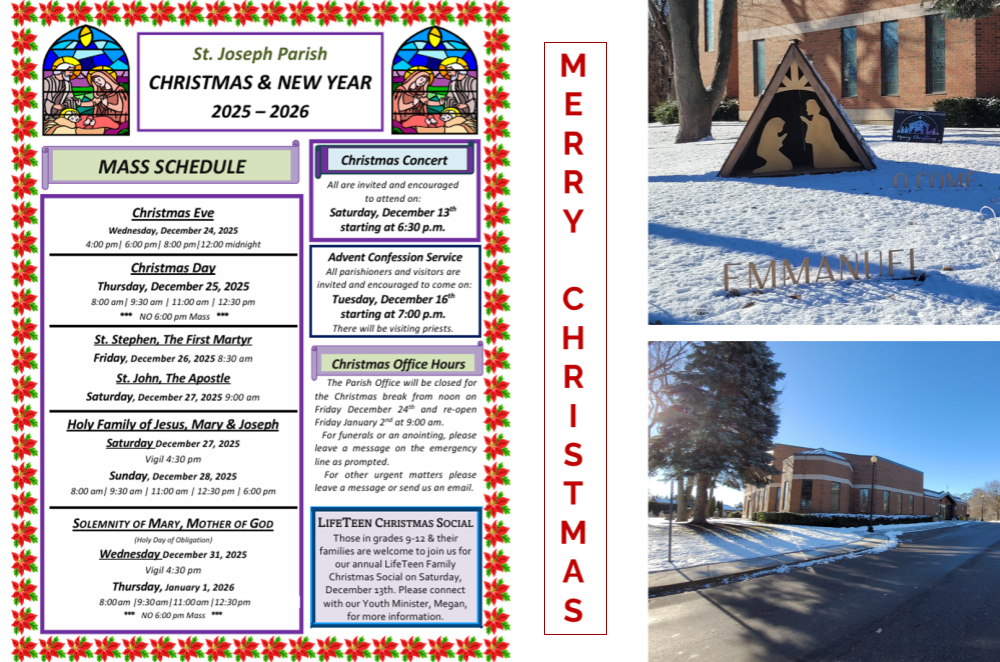 SJ Christmas Schedule 2025-2026